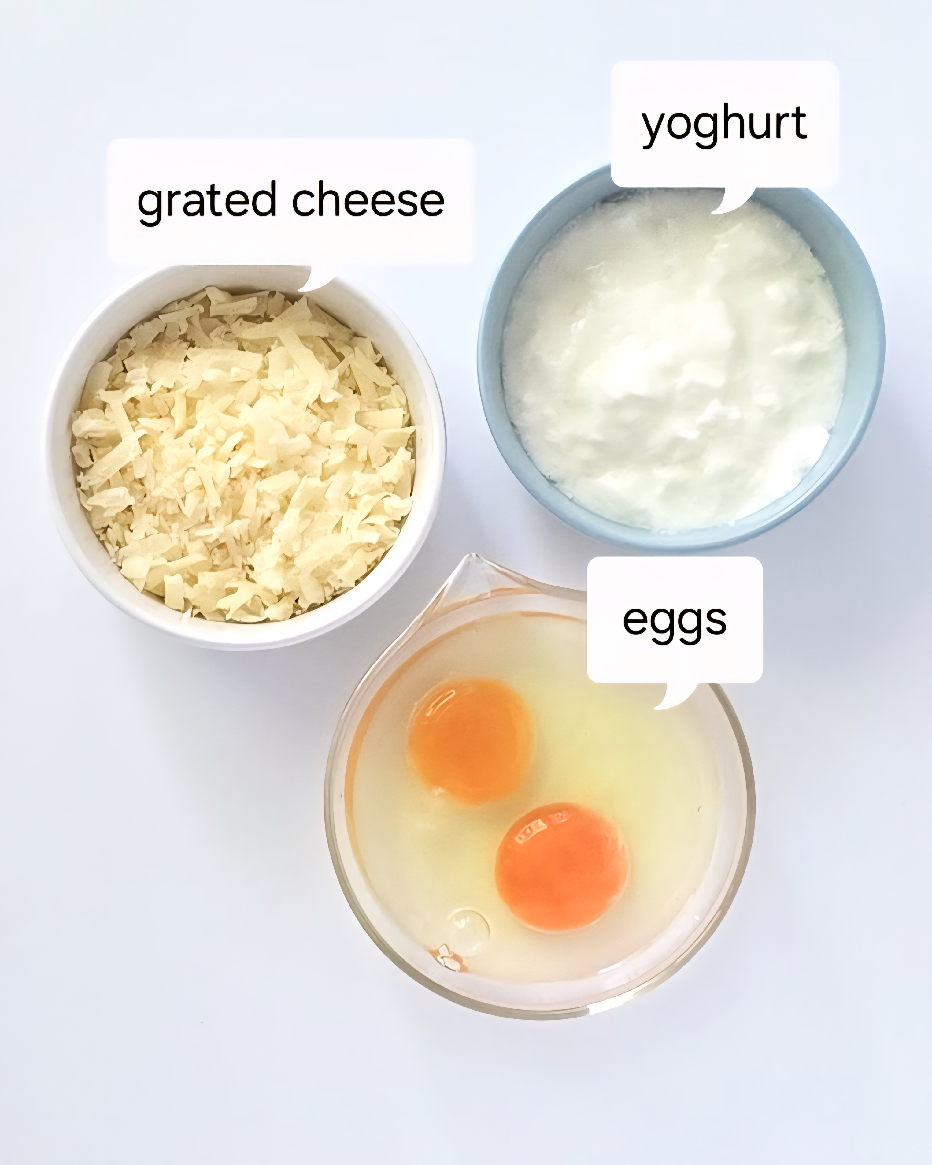 bowl with moussaka topping ingredients