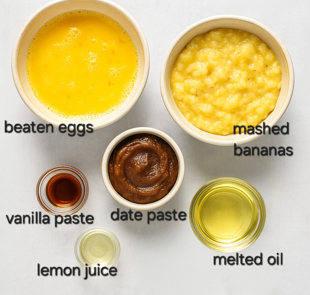 wet ingredients for blueberry muffins